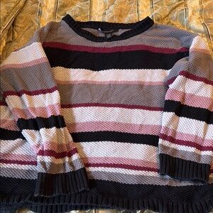 Striped Black and Gray Sweater